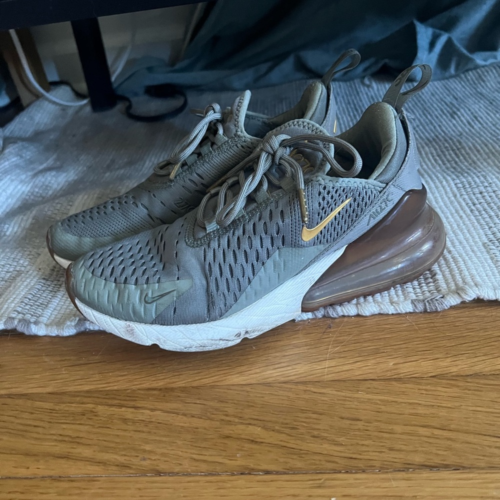 Nike Air Max 270 Khaki with Gold Swoosh